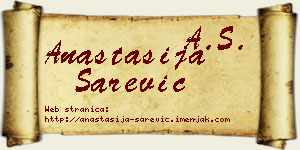 Anastasija Sarević vizit kartica